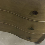 Made from solid oak and finished in a toasted oak, this three-drawer nightstand is inspired by European antiques to bring both style and storage space to the bedroom. Amethyst Home provides interior design, new home construction design consulting, vintage area rugs, and lighting in the Park City metro area.
