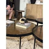 Yoko Smoked Brown Cast Glass Nesting Table | shipping 09/29/2025