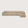 Bulky Almond Right Sofa Set | shipping 7/13/2026