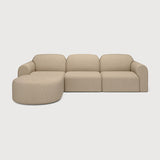 Bulky Almond Semi Circle Left Sofa Set | shipping 7/13/2026
