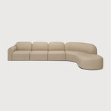 Bulky Almond Semi Circle Right Sofa Set | shipping 7/13/2026