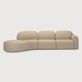 Bulky Almond Left Semi-Circle Sofa Set | shipping 7/13/2026