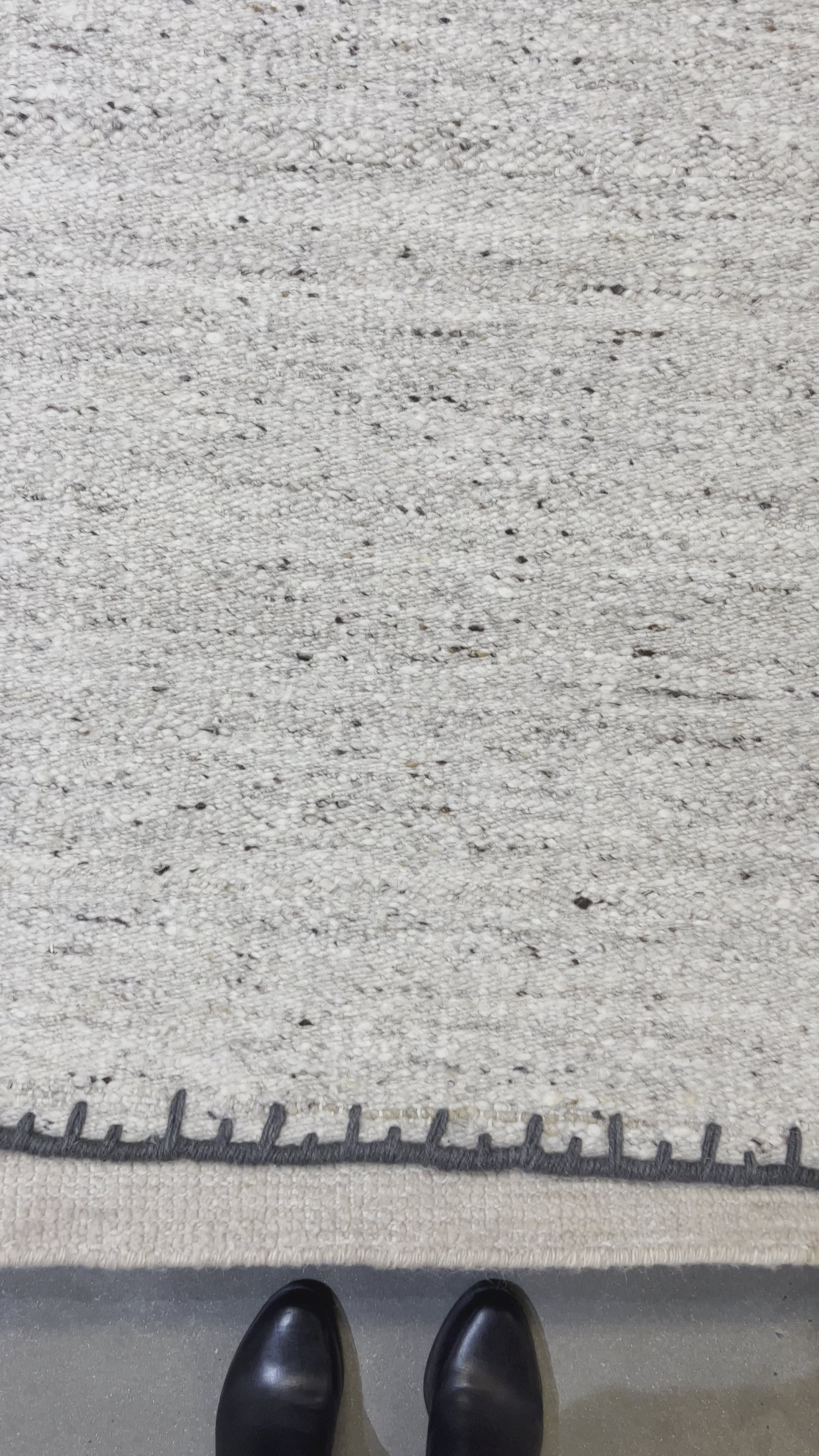 Load video: Berkeley Natural / Charcoal Rug