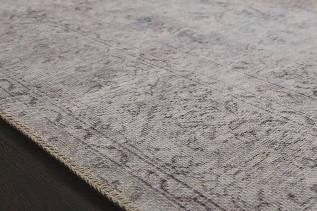 Timeless and classic, the Loren Collection offers vintage hand-knotted looks at an affordable price. Created in Turkey using the most advanced rug-making technology, these printed designs provide a textured effect by portraying every single individual knot on a soft polyester base.  Power Loomed 100% Polyester LQ-04 Silver/Slate