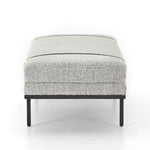 Make a chic statement with the Harris Knoll Domino Accent Bench. Decorative straps of black top-grain leather take chaise-style bench seating to the next level. Airy, elongated legs lend a look of lightness for balance. Amethyst Home provides interior design, new home construction design consulting, vintage area rugs, and lighting in the Alpharetta metro area.