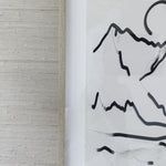 We love the clean contrast Mountain High II Art bings to a space. Original rendering by Bangkok-based art house Coup D'Esprit, this is framed within vertical grain white oak for a museum-quality look.  Compete the look with Mountain High I, III & IV!