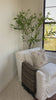 Our Donato Chair from Cisco Brothers is one of our dreamiest seats! This photographed version of the chair was made in a beautifully made white denim of 100% cotton. This chair is equal parts casual and chic. A triple washed down feather cushion feels like a cloud with upholstered support beneath!