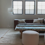 Sinclair Round Ottoman - Knoll Natural - Amethyst Home