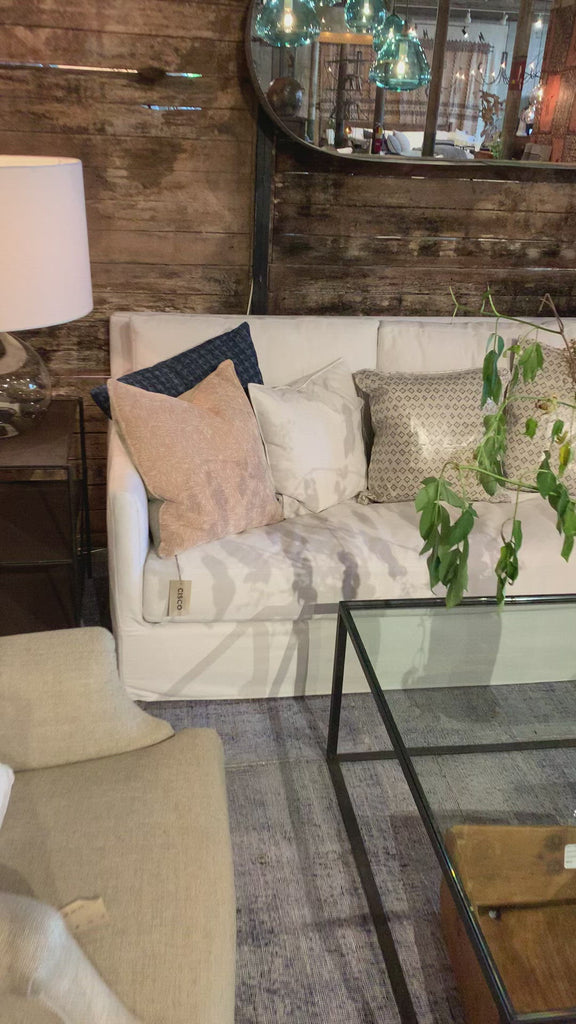 Elm Sofa in Naomi White Fabric