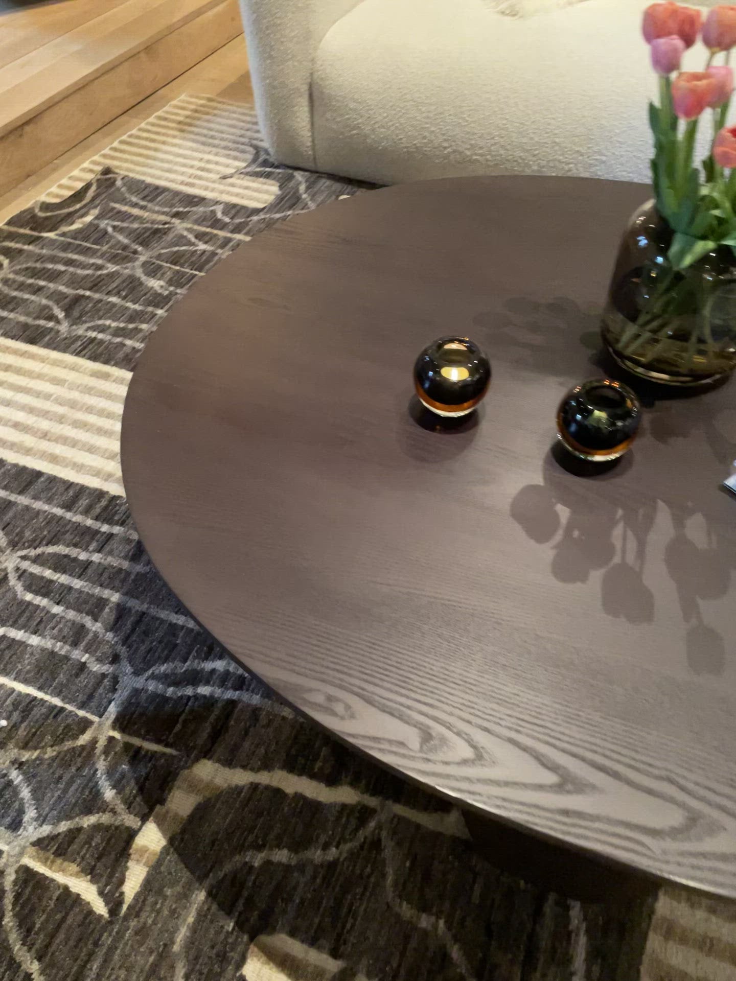 Load video: Olive Coffee Table Fumed in Ash