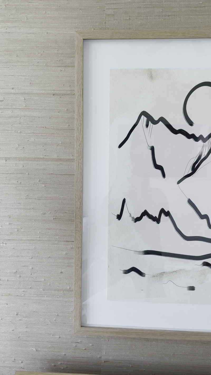 We love the clean contrast Mountain High III Art bings to a space. Original rendering by Bangkok-based art house Coup D'Esprit, this is framed within vertical grain white oak for a museum-quality look.  Compete the look with Mountain High I, II, & IV!