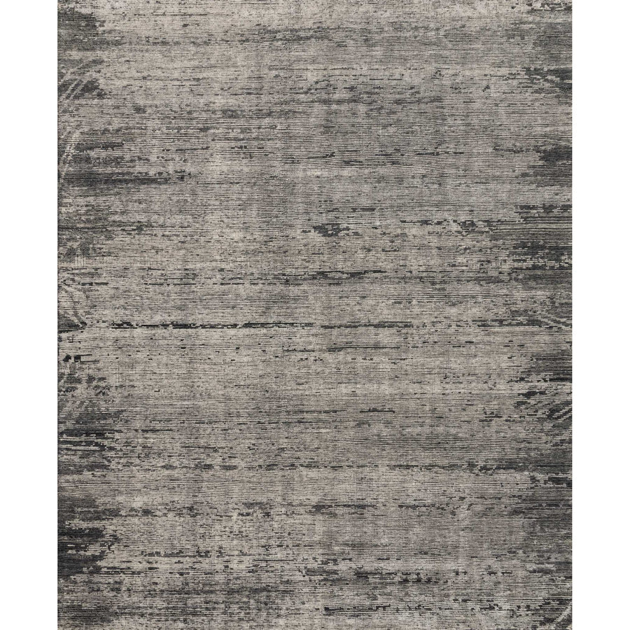 Tapis noué à la main Amara argent/gris foncé