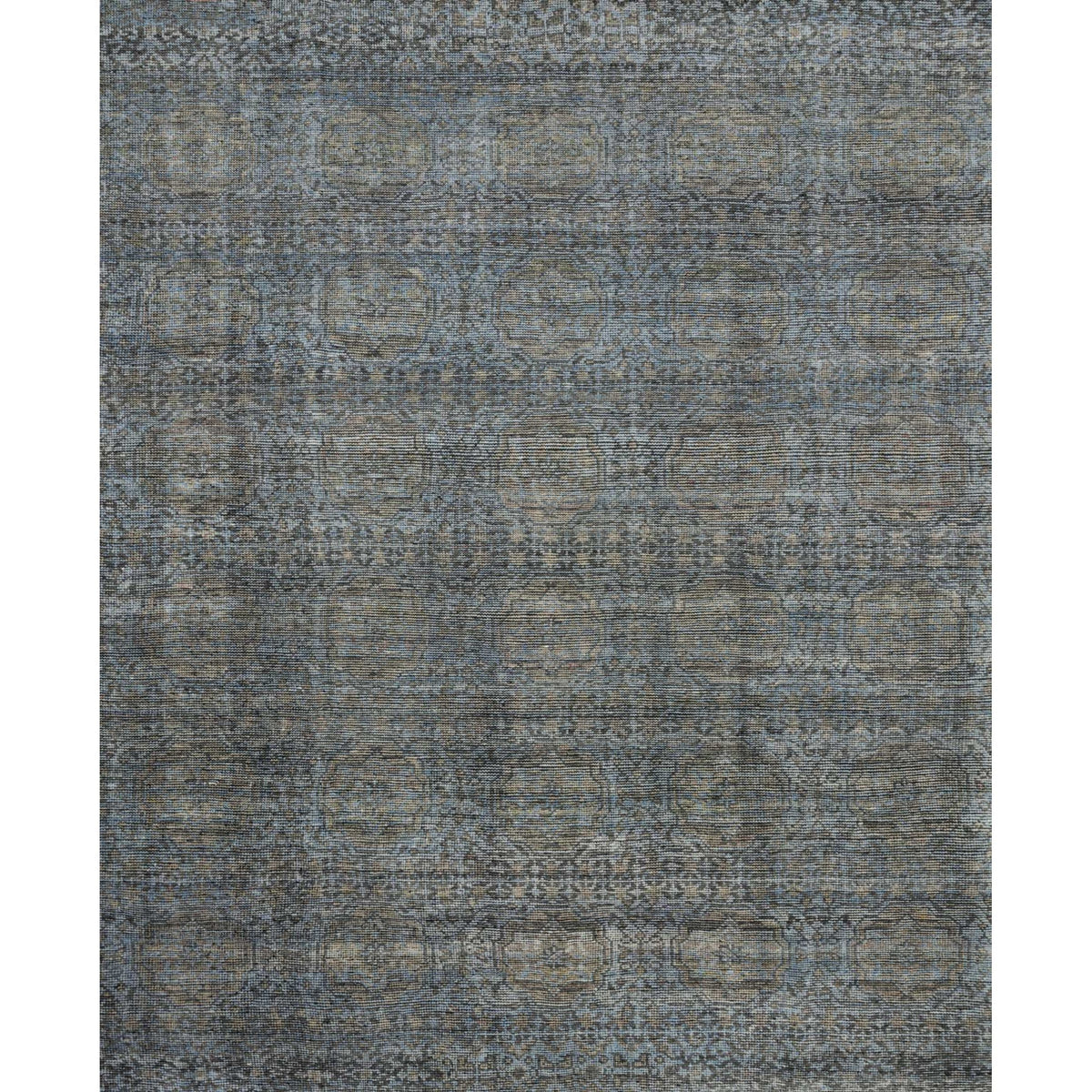 Amara Blue/Gold Hand-Knotted Rug