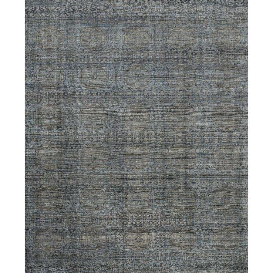 Tapis noué à la main bleu/or Amara