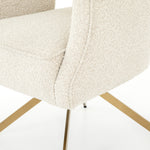 Featuring Adara Knoll Natural Desk Chair by Four Hands at Amethyst Home. We love the textured look of this Adara Knoll Natural Desk Chair. The high back make this both a comfortable and supportive chair for your office or other area. 
Overall Dimensions: 27.50"W x 28"L x 34"HColors: Polished Brass, Knoll NaturalMaterials: Stainless Steel, 95% Pl, 5% PcFab.  Amethyst Home provides interior design, new home construction design consulting, vintage area rugs, and lighting in the Alpharetta metro area.