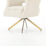 Featuring Adara Knoll Natural Desk Chair by Four Hands at Amethyst Home. We love the textured look of this Adara Knoll Natural Desk Chair. The high back make this both a comfortable and supportive chair for your office or other area. 
Overall Dimensions: 27.50"W x 28"L x 34"HColors: Polished Brass, Knoll NaturalMaterials: Stainless Steel, 95% Pl, 5% PcFab.  Amethyst Home provides interior design, new home construction design consulting, vintage area rugs, and lighting in the Scottsdale metro area.