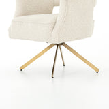 Featuring Adara Knoll Natural Desk Chair by Four Hands at Amethyst Home. We love the textured look of this Adara Knoll Natural Desk Chair. The high back make this both a comfortable and supportive chair for your office or other area. 
Overall Dimensions: 27.50"W x 28"L x 34"HColors: Polished Brass, Knoll NaturalMaterials: Stainless Steel, 95% Pl, 5% PcFab.  Amethyst Home provides interior design, new home construction design consulting, vintage area rugs, and lighting in the Scottsdale metro area.