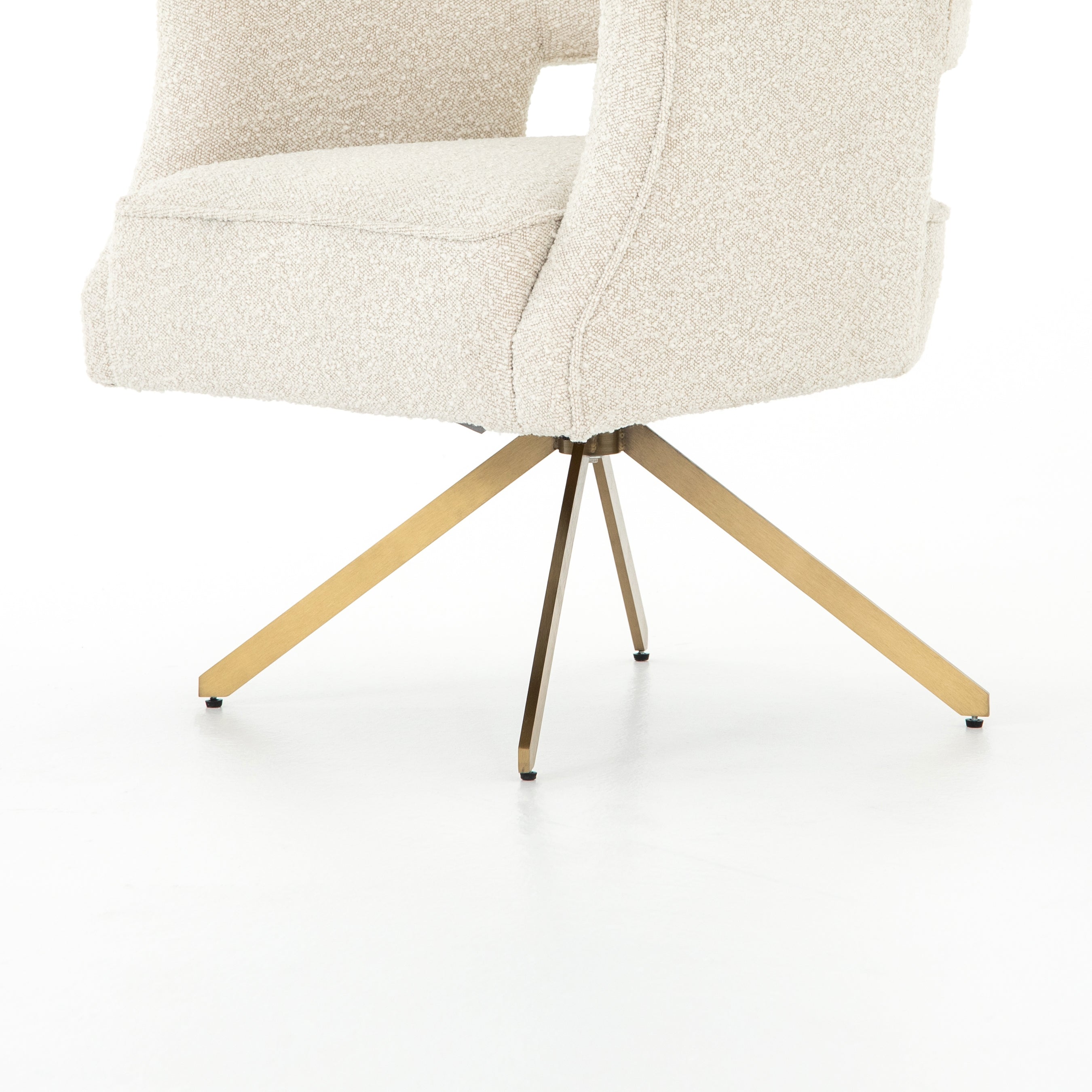 Featuring Adara Knoll Natural Desk Chair by Four Hands at Amethyst Home. We love the textured look of this Adara Knoll Natural Desk Chair. The high back make this both a comfortable and supportive chair for your office or other area. 
Overall Dimensions: 27.50"W x 28"L x 34"HColors: Polished Brass, Knoll NaturalMaterials: Stainless Steel, 95% Pl, 5% PcFab.  Amethyst Home provides interior design, new home construction design consulting, vintage area rugs, and lighting in the Scottsdale metro area.