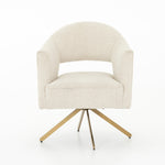 Featuring Adara Knoll Natural Desk Chair by Four Hands at Amethyst Home. We love the textured look of this Adara Knoll Natural Desk Chair. The high back make this both a comfortable and supportive chair for your office or other area. 
Overall Dimensions: 27.50"W x 28"L x 34"HColors: Polished Brass, Knoll NaturalMaterials: Stainless Steel, 95% Pl, 5% PcFabric: .  Amethyst Home provides interior design, new home construction design consulting, vintage area rugs, and lighting in the Tampa metro area.