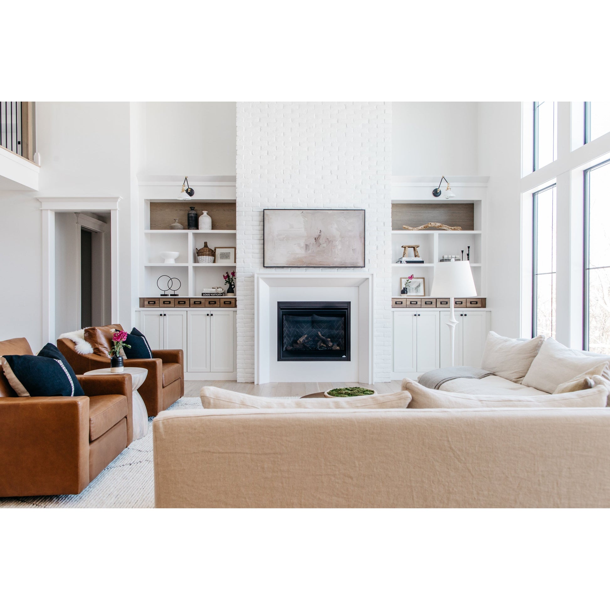 A casual, slipcovered chunky linen sectional by Cisco Brothers, the Laguna 2pc Sectional is the ultimate in casual luxury.A down-filled seat cushion is supported by springs in a gentle, resting position.  Pair with a one-of-a-kind statement rug for a signature look. Shown in Otis White 100% linen. Amethyst Home provides interior design, new home construction design consulting, vintage area rugs, and lighting in the Kansas City metro area.