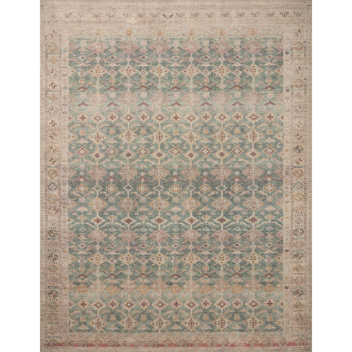 Angela Rose x Loloi Aubrey Aqua / Tapis Sable