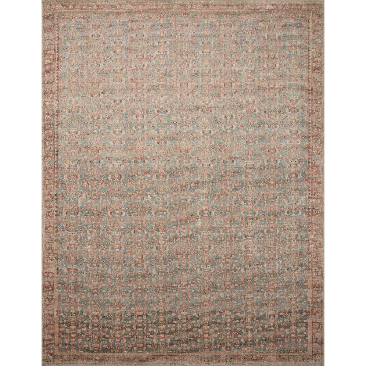 Angela Rose x Loloi Aubrey Bleu / Tapis Terre Cuite