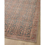 Featuring Angela Rose x Loloi Aubrey Blue / Terracotta Rug by Loloi at Amethyst Home. The Angela Rose x Loloi Aubrey Blue / Terracotta rug is the vintage-inspired area rug that makes visitors do double takes. The distressed pattern is printed with uncanny precision, while the ombre-fading and warm palette create an inviting, lived-in look. This is an incredibly versatile rug for busy living roo. Amethyst Home provides interior design services, furniture, rugs, and lighting in the Miami metro area.