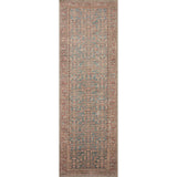 Featuring Angela Rose x Loloi Aubrey Blue / Terracotta Rug by Loloi at Amethyst Home. The Angela Rose x Loloi Aubrey Blue / Terracotta rug is the vintage-inspired area rug that makes visitors do double takes. The distressed pattern is printed with uncanny precision, while the ombre-fading and warm palette create an inviting, lived-in look. This is an incredibly versatile rug for busy living roo. Amethyst Home provides interior design services, furniture, rugs, and lighting in the Omaha metro area.