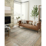 Featuring Angela Rose x Loloi Aubrey Jade / Natural Rug by Loloi at Amethyst Home. The Angela Rose x Loloi Aubrey Jade / Natural rug is the vintage-inspired area rug that makes visitors do double takes. The distressed pattern is printed with uncanny precision, while the ombre-fading and warm palette create an inviting, lived-in look. This is an incredibly versatile rug for busy living rooms. Amethyst Home provides interior design services, furniture, rugs, and lighting in the Calabasas metro area.