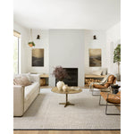 Featuring Angela Rose x Loloi Colton Ivory / Black Rug by Loloi at Amethyst Home. The Angela Rose x Loloi Colton Ivory / Black rug is a new take on the staple jute rug, blended with cotton for added softness. In a range of linear designs in modern earth tones, Colton can add visual interest to a room or serve as a gently textured neutral. This collection is hand-woven in India and GoodWea. Amethyst Home provides interior design services, furniture, rugs, and lighting in the Kansas City metro area.