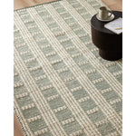 Featuring Angela Rose x Loloi Colton Ivory / Sage Rug by Loloi at Amethyst Home. The Angela Rose x Loloi Colton Ivory / Sage rug is a new take on the staple jute rug, blended with cotton for added softness. In a range of linear designs in modern earth tones, Colton can add visual interest to a room or serve as a gently textured neutral. This collection is hand-woven in India and GoodWeave. Amethyst Home provides interior design services, furniture, rugs, and lighting in the Napa Valley metro area.