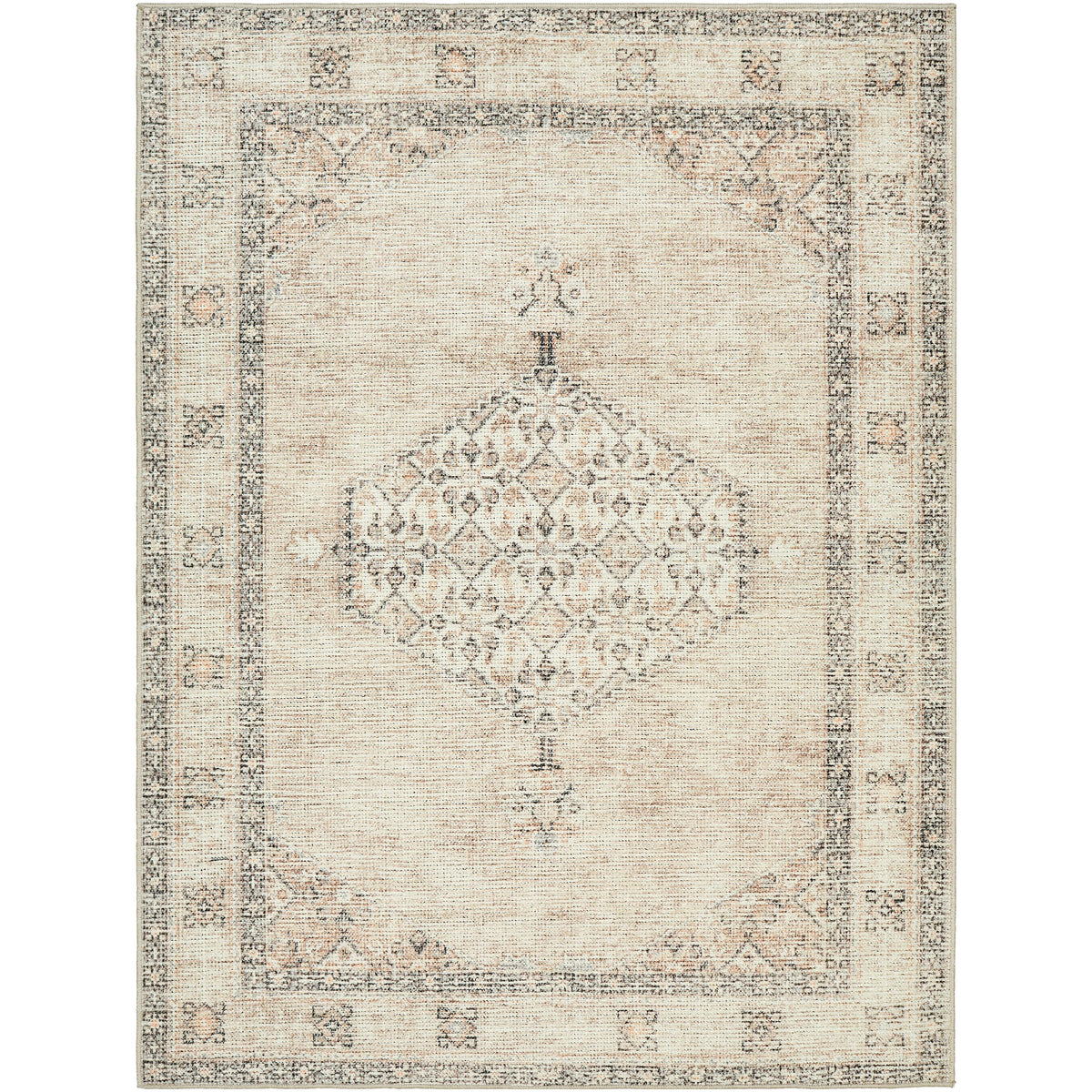 Becki Owens x Surya Tapis médaillon marron Lila