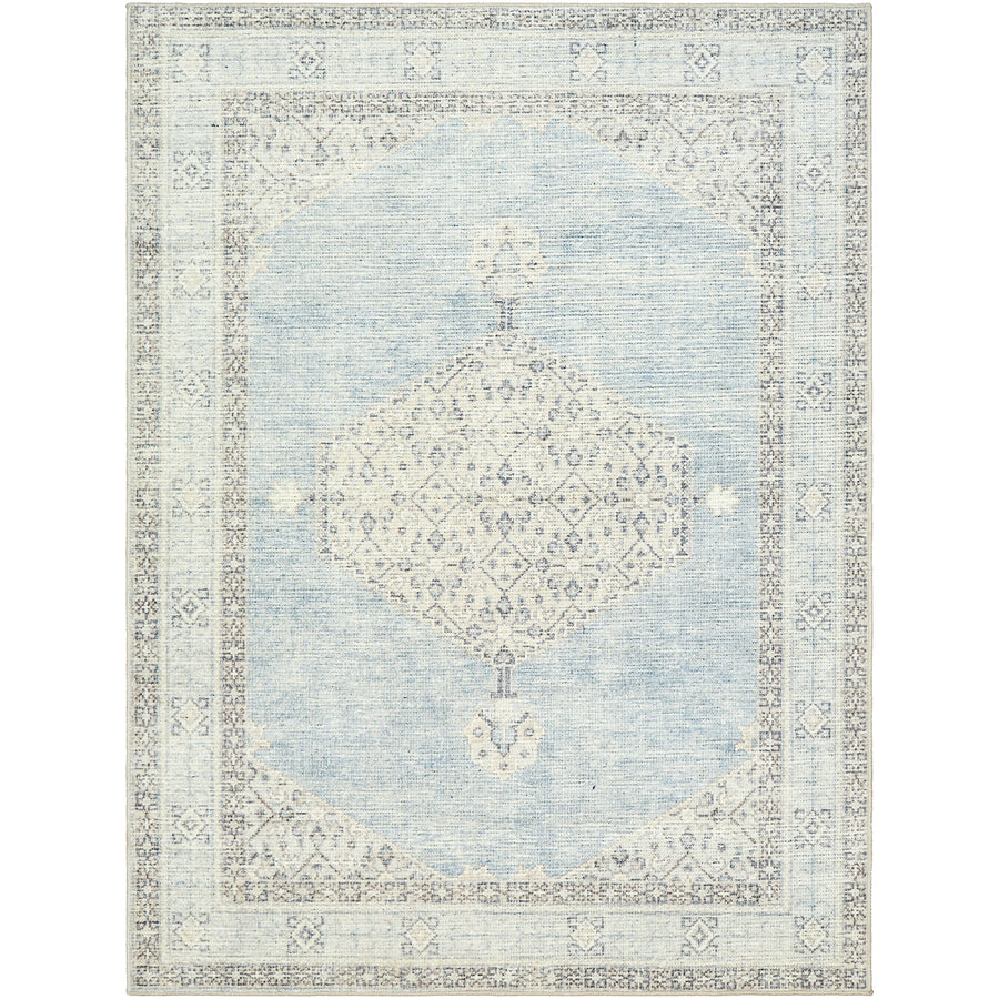 Becki Owens x Surya Lila Denim Medallion Area Rug