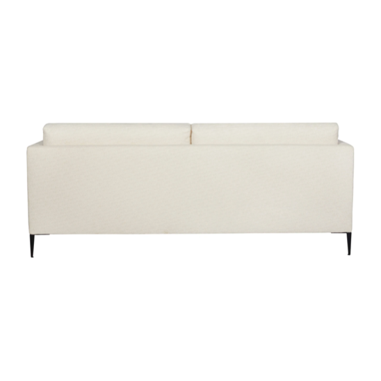 The Benedict Sofa is a modern design with clean lines and sleek metal legs in black rust. It has a fresh and functional aesthetic with no-sag support. As a small scale sofa, its ideal for apartment living and suitable for any occasion.  This beloved family furniture designer brand is our go-to choice for families with young children and pets. The organic linen & cotton fabric collection is machine washable (not dryer friendly -- please air dry!).
