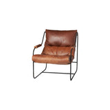 Featuring Brando Leather Chair Set by Cisco Brothers at Amethyst Home. Like "sitting in an American baseball glove" -- the Brando Leather Chair Set from Cisco Brothers was love at first sit in this unique chair! We compare the feel to sitting in a hammock. As shown in Spur Terracotta, Grade 500 leather.
Size: 27"w x 36"d x 32"hSeat space: 25"w x 19"d x 17.  Amethyst Home provides interior design, new home construction design consulting, vintage area rugs, and lighting in the Des Moines metro area.