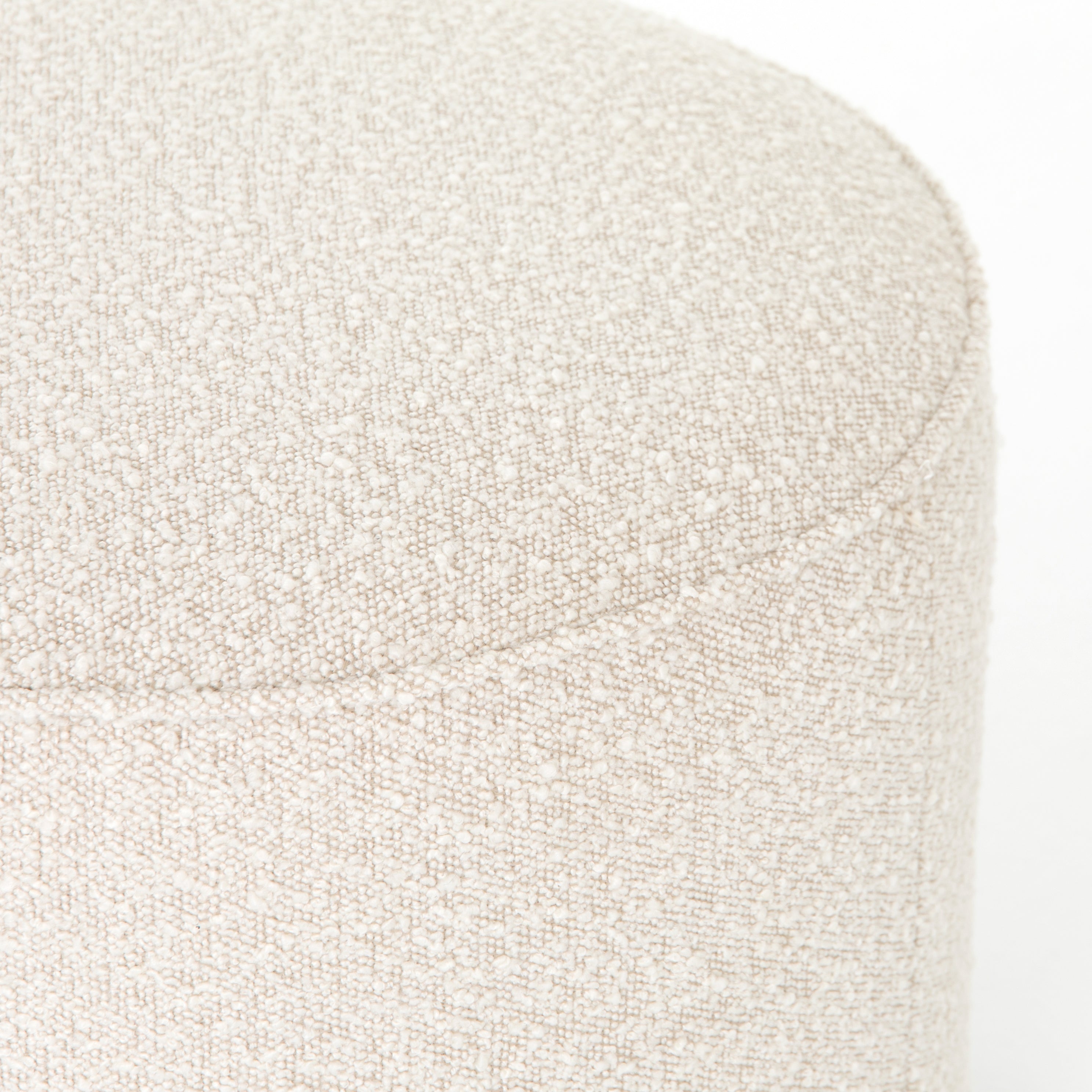 Sinclair Round Ottoman - Knoll Natural - Amethyst Home