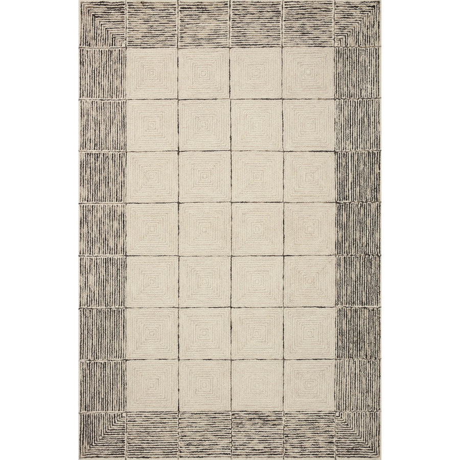 Chris Loves Julia x Loloi Francis Tapis crème/noir