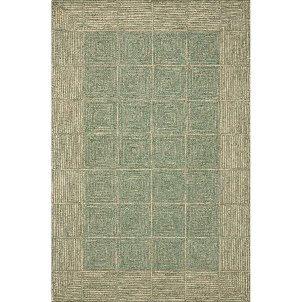 Chris Loves Julia x Loloi Francis Tapis Vert / Naturel