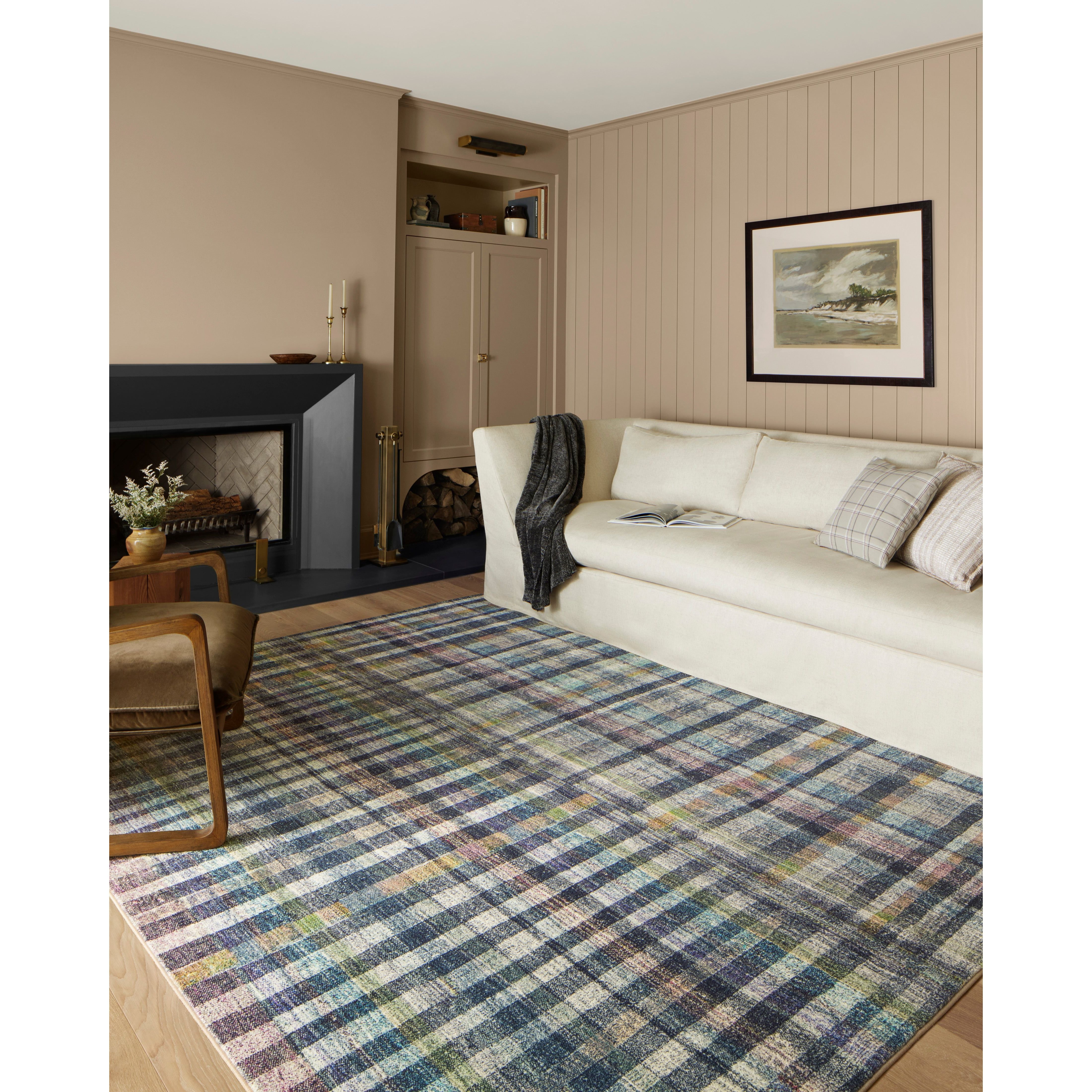 Featuring Chris Loves Julia x Loloi Humphrey Plum / Multi Rug by Loloi at Amethyst Home. The plaid trend is here and we are ready for it! Made of a dreamy CloudPile™ texture that mimics the soft pile of a sheepskin, the Humphrey Plum / Multi rug is an Amethyst favorite!
The Humphrey Plum / Multi rug for Chris Loves Julia x Loloi prove that stripes and plaid never go out of style in the rig. Amethyst Home provides interior design services, furniture, rugs, and lighting in the Alpharetta metro area.