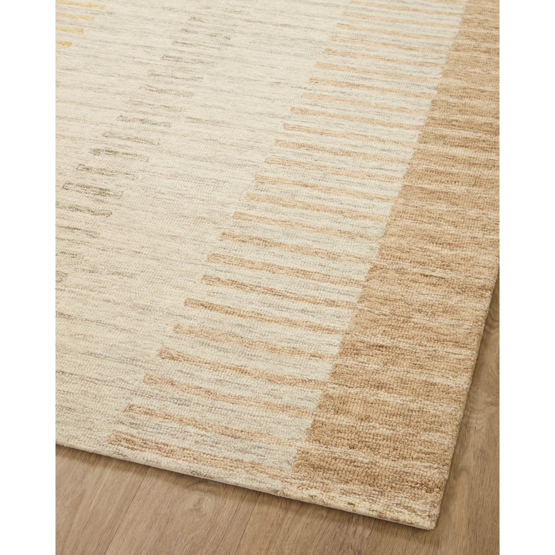 The Chris Dove / Santa Fe rug reminds us of our favorite casual, tonal stripe hemp rugs. Family friendly, hooked wool is a great choice for easy cleaning! Amethyst Home provides interior design services, furniture, rugs, and lighting in the Austin metro area.