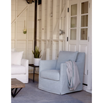 The Elm Chair - Essentials by Cisco Brothers has a clean, smart design with thin arms optimal seating space on a small scale frame. The streamlined silhouette is perfect for adding a fresh touch to any living ensemble. The best spot for entertaining guests or just taking some time for yourself. Photographed in a Mariet Ivory.