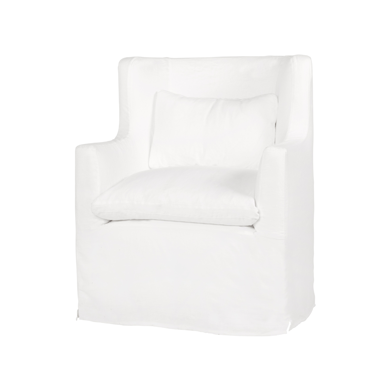 The Havana Wing Chair by Cisco Brothers has a tall back with gorgeous curved arms. The go-to chair for guests or your favorite chair to read your latest novel in -- this will complete the look for any living room or lounge area. Shown in slipcover Otis White.   Overall Dimensions: 32"w x 40"h x 32"d