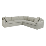 A modern, tailored sofa made with the right stuff -- the Louis 2 Arm Sectional - Essentials is a classic, updated silhouette that is stunning in Cisco Brothers' curated fabric selection.  It’s two-over-two cushions provide the perfect seating to catch up with old friends or entertain new ones.  Overall: 120"w x 120"d x 31"h