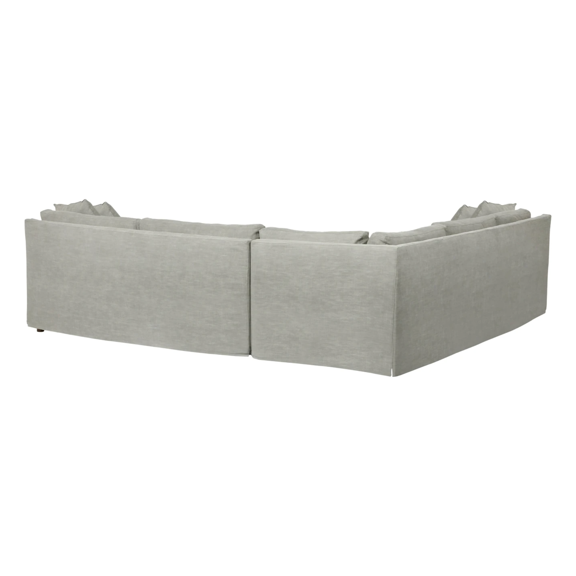 A modern, tailored sofa made with the right stuff -- the Louis 2 Arm Sectional - Essentials is a classic, updated silhouette that is stunning in Cisco Brothers' curated fabric selection.  It’s two-over-two cushions provide the perfect seating to catch up with old friends or entertain new ones.  Overall: 120"w x 120"d x 31"h
