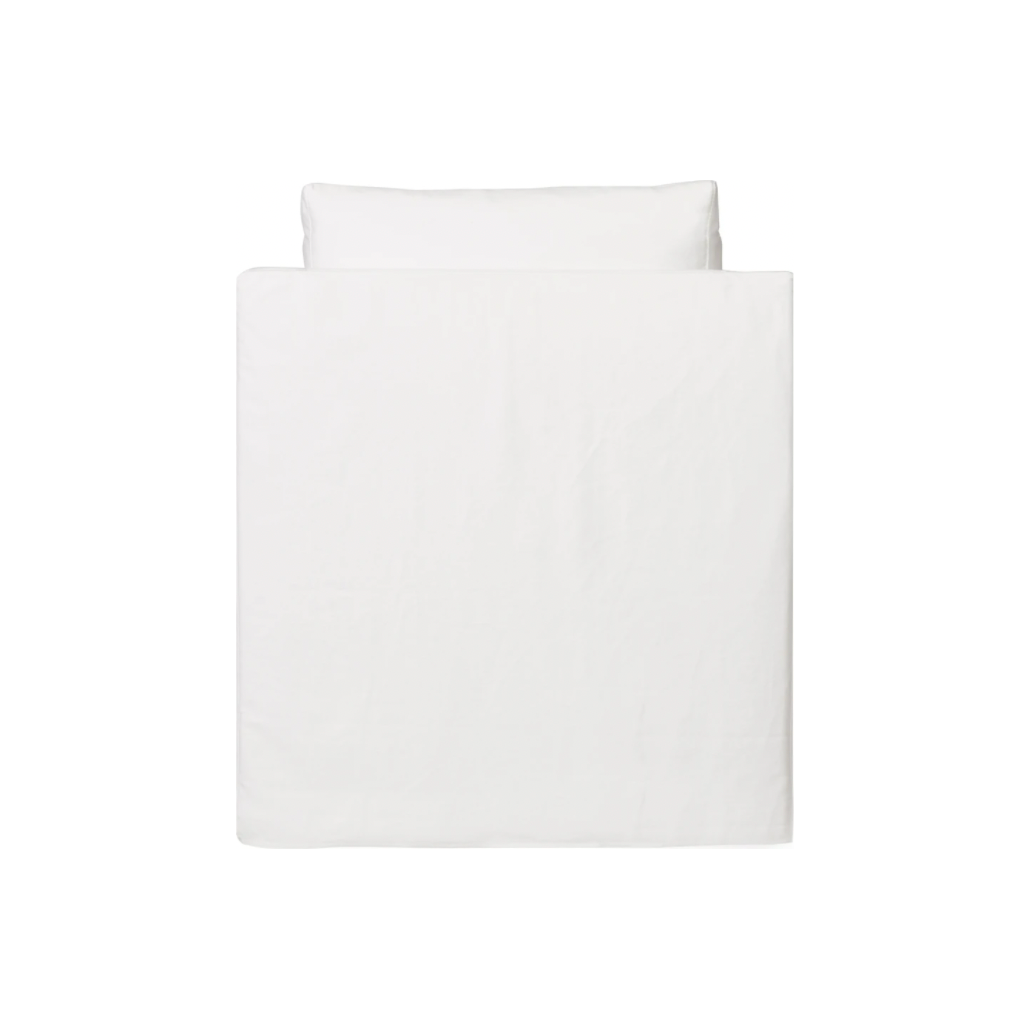 The Rebecca by Cisco Brothers has a stunning silhouette draped in a graceful slip skirt with a neat kick-pleat detail. With a lumbar pillow for extra comfort, this tranquil chair will bring relaxation and ease into your home. Photographed in Denim White.   Overall: 30"w x 35"d x 31"h