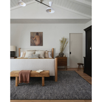 The Collins Amber Lewis x Loloi COI-01 AL Charcoal / Denim rug for Amber Lewis x Loloi is hand-knotted of wool and cotton by skilled artisans in India and GoodWeave-Certified. Collins features varying knotting techniques interwoven to create a uniquely texture pattern. Amethyst Home provides interior design, new construction, custom furniture, and rugs for the Des Moines and Cedar Rapids metro area.