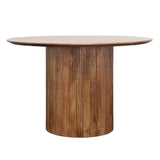 Featuring Agustin Dining Table by Dovetail at Amethyst Home. A wooden dining table with a gorgeous fluted base.
47"w x 47"d x 30"hMaterial : Mango WoodWeight : 91 lbs. Amethyst Home provides interior design, new home construction design consulting, vintage area rugs, and lighting in the Calabasas metro area.