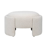 Featuring Casa Ottoman by Dovetail at Amethyst Home. Add a contemporary touch to your seating arrangement with this lovely ottoman. 
33" x 25.5"d x 16.5"Seat Width: 28.5"Material : Boucle UpholsteryWeight : 18.5 lbs
Spot clean with damp rag with fabric safe cleaner. Amethyst Home provides interior design, new home construction design consulting, vintage area rugs, and lighting in the Calabasas metro area.