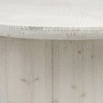 Crafted from reclaimed pine wood sculpted to create an organic form. This 79” long dining table invites natures palette and texture into your home. Featuring a whitewash sealed finish that is easy to style with a variety of dining chairs and tabletops to create a look you will love sitting down to.Depth : 39 in Amethyst Home provides interior design, new home construction design consulting, vintage area rugs, and lighting in the Alpharetta metro area.