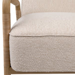 Featuring Clyde Occasional Chair by Dovetail at Amethyst Home. A slingback accent chair with natural finishes.
27.5" w x 34.5"d x 32"hMaterial : Boucle Upholstery, Mindi Wood and RattanWeight : 35.5 lbs. Amethyst Home provides interior design, new home construction design consulting, vintage area rugs, and lighting in the Newport Beach metro area.